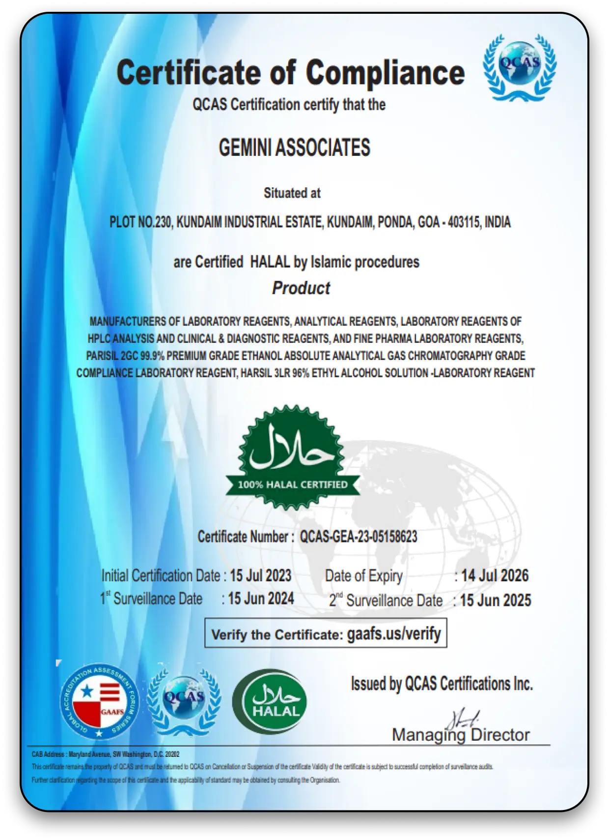 Quality Assurance Certification